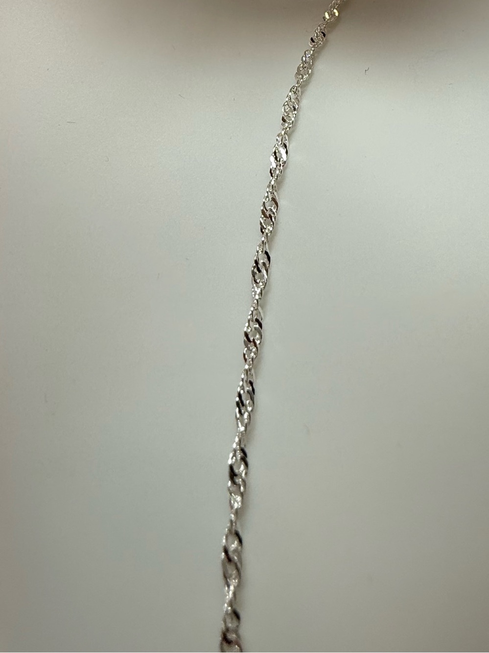 925 Delicate Silver Twisted Rope Necklace - Everyday Elegance Approx 16” - Picture 3 of 7